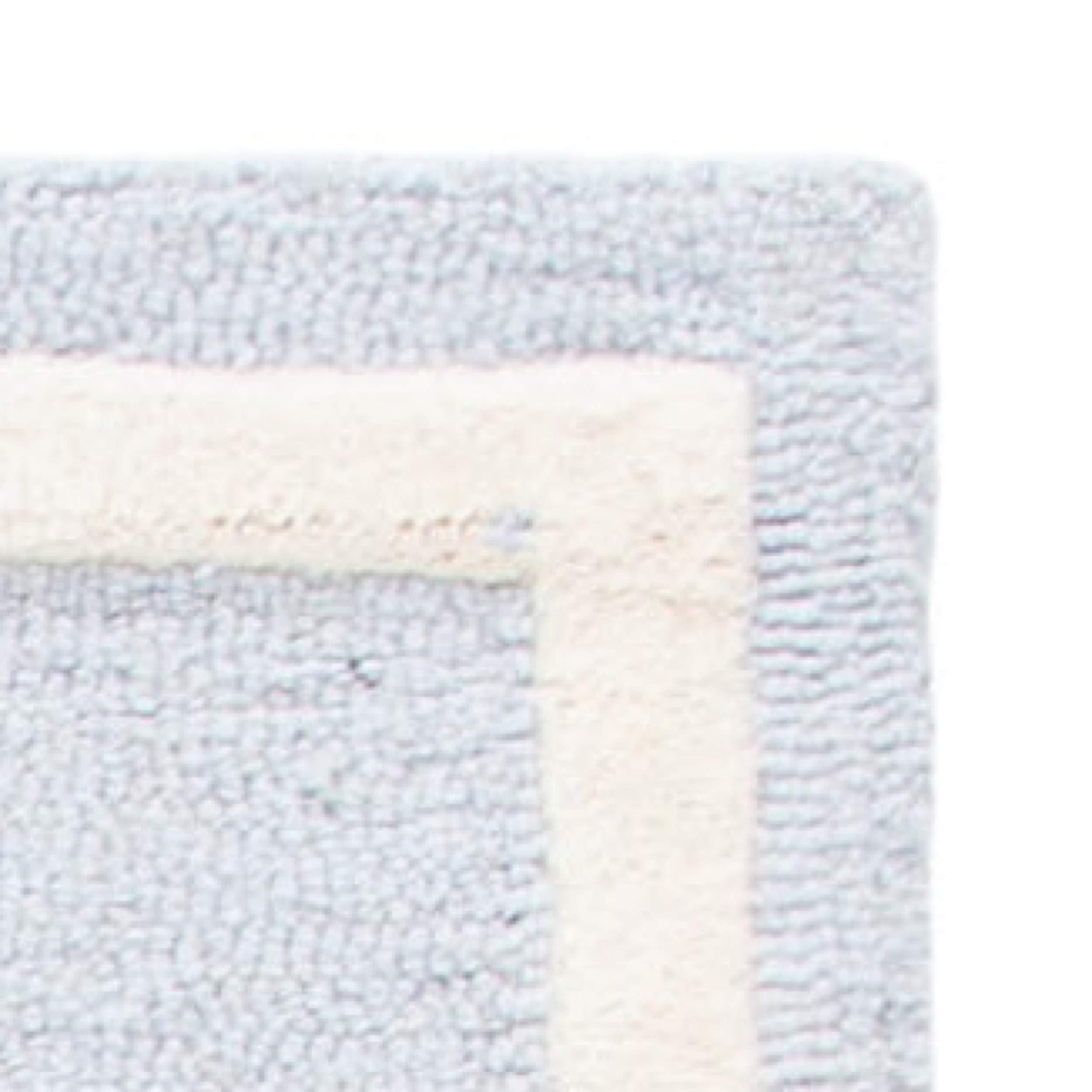 Safavieh SAFAVIEH Kids Collection Area Rug - 5' x 7', Blue & Ivory, Handmade Geometric Wool, Ideal for High Traffic Areas in Living Room, Bedroom (SFK912E)