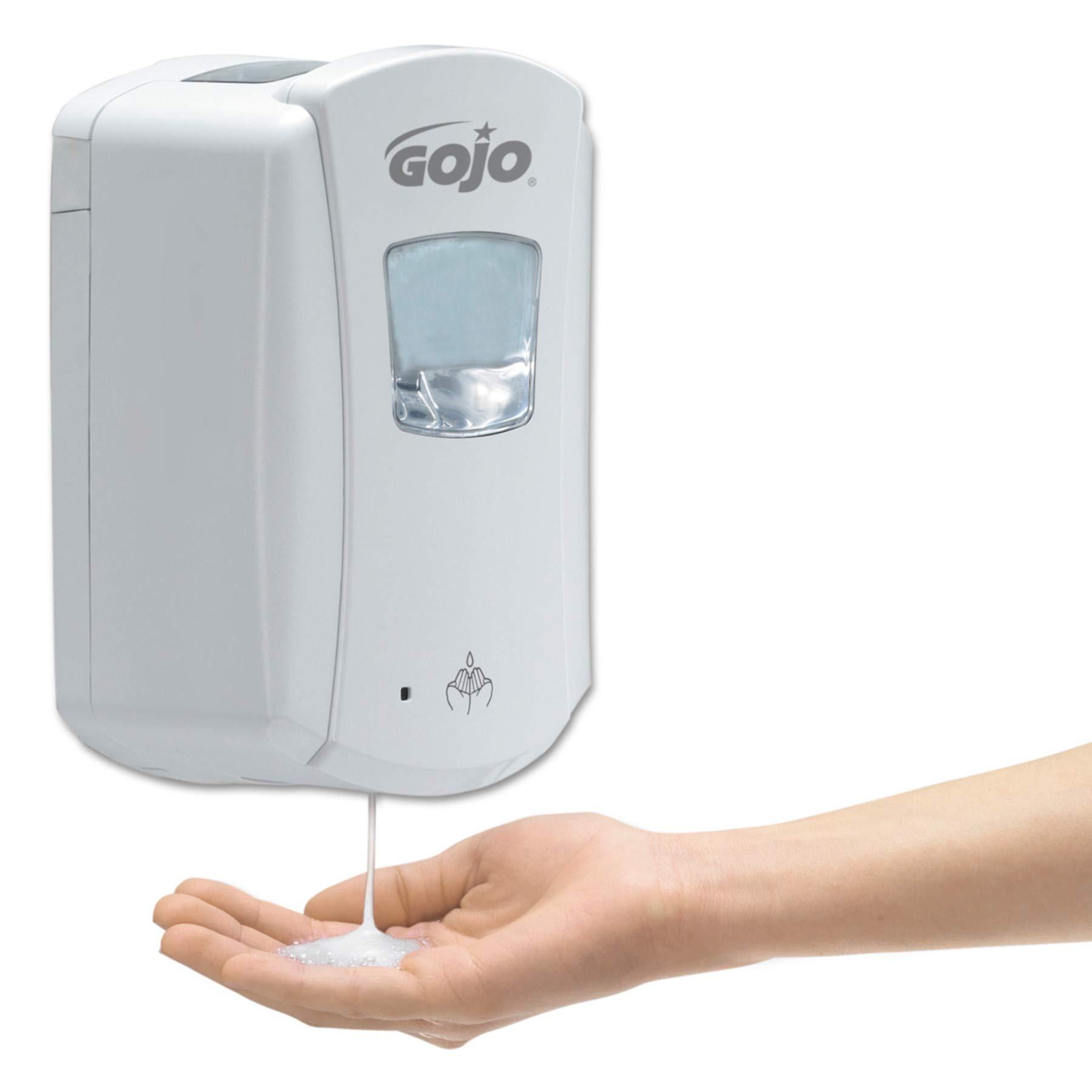 Gojo GOJO LTX-7 Touch-Free Foam Soap Dispenser, White, for 700 mL LTX-7 GOJO Foam Soap Refills (Pack of 1) - 1380-04