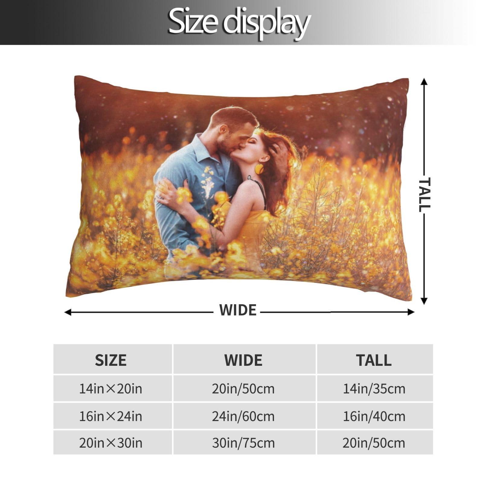CLOAZKU CLOAZKU Customized Picture Pillow Covers, Customize Your Own Pillowcases with Image Text, Decorative Pillow Covers for Sofa Couches Bed Car, Chocolate, 16\"x24\"