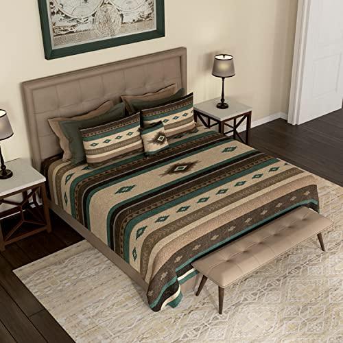 Donna Sharp Donna Sharp Twin Bedding Set - 2 Piece - Sierra Vista Southwest Quilt Set with Twin Quilt and Standard Pillow Sham - Machine Washable