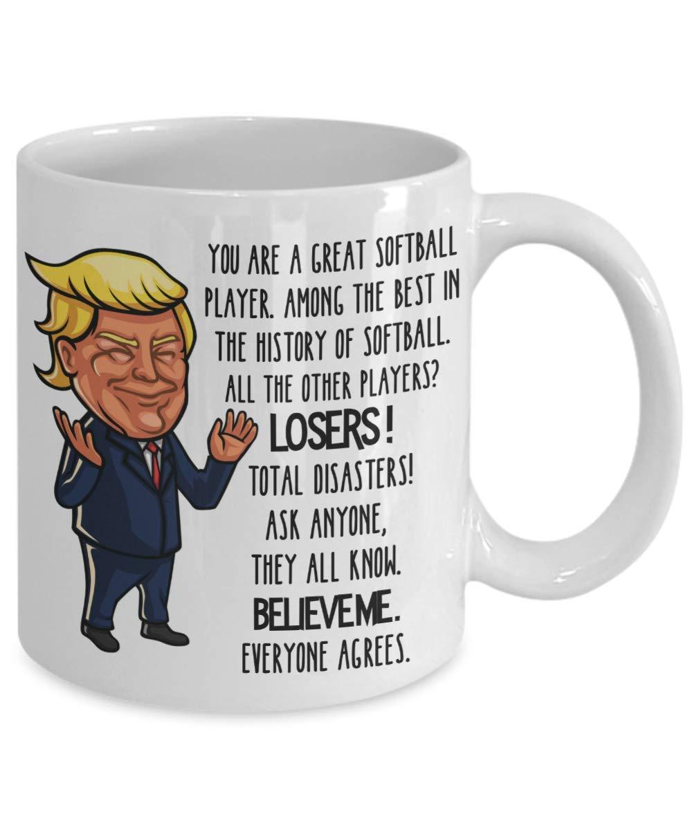 The Improper Mug Funny Donald Trump Sports Softball Mug Gifts You Are A Great Softball Player Gag Gift Idea For Softball Fan Team Coach Birthday Present Coffee Tea Cup