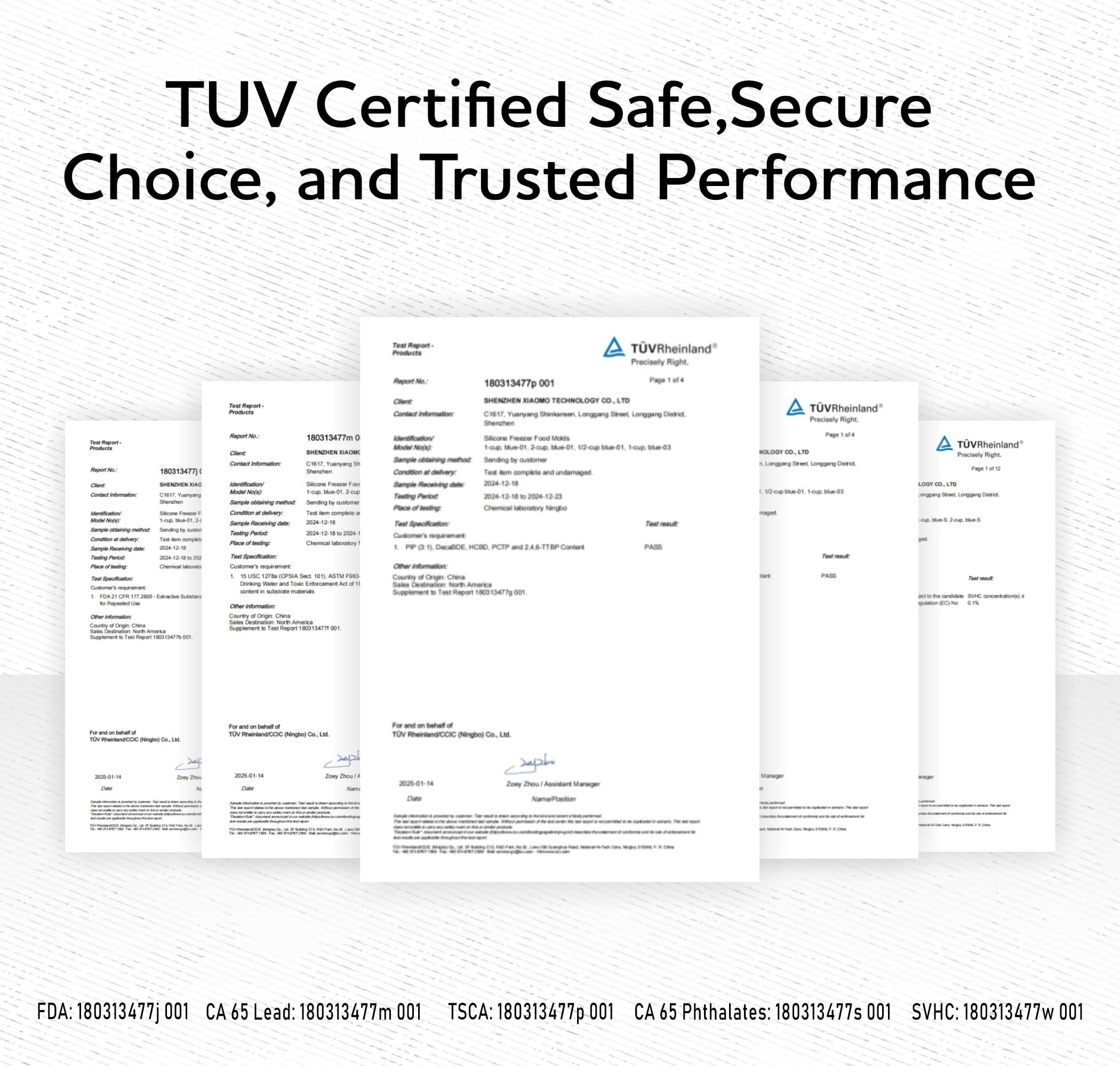 Xomoo 1/2 Cup Silicone Freezer Tray With Lid - Silicone Freezer Molds 2-Pack For meal prep & freezing of various sauces and other dishes, makes 12 perfect 1/2 cup portions cubes,oven and dishwasher safe