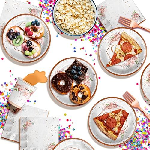 Birthday Galore Little Miss Onederful 1st Birthday Party Supplies Set Plates Cups and Napkins Bonus Forks Tableware Kit for 16