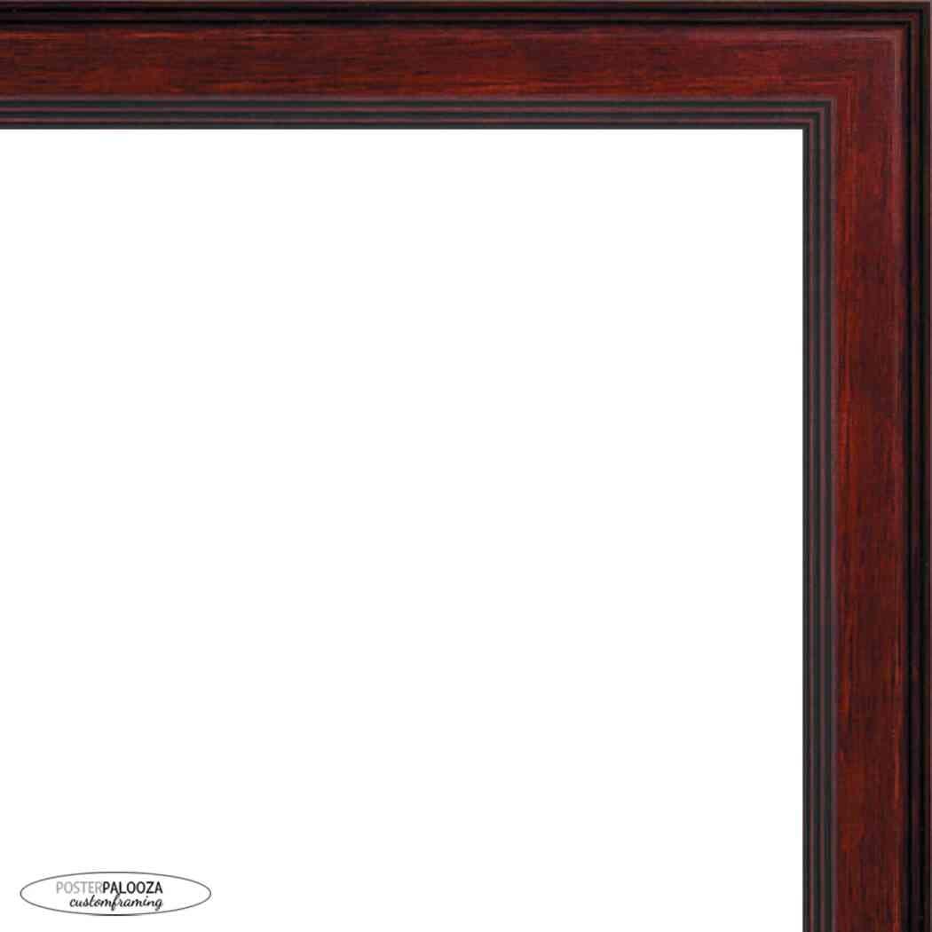 Poster Palooza Poster Palooza 11x18 Traditional Mahogany Complete Wood Picture Frame with UV Acrylic Plexiglass, Foam Board Backing & Hardware Included