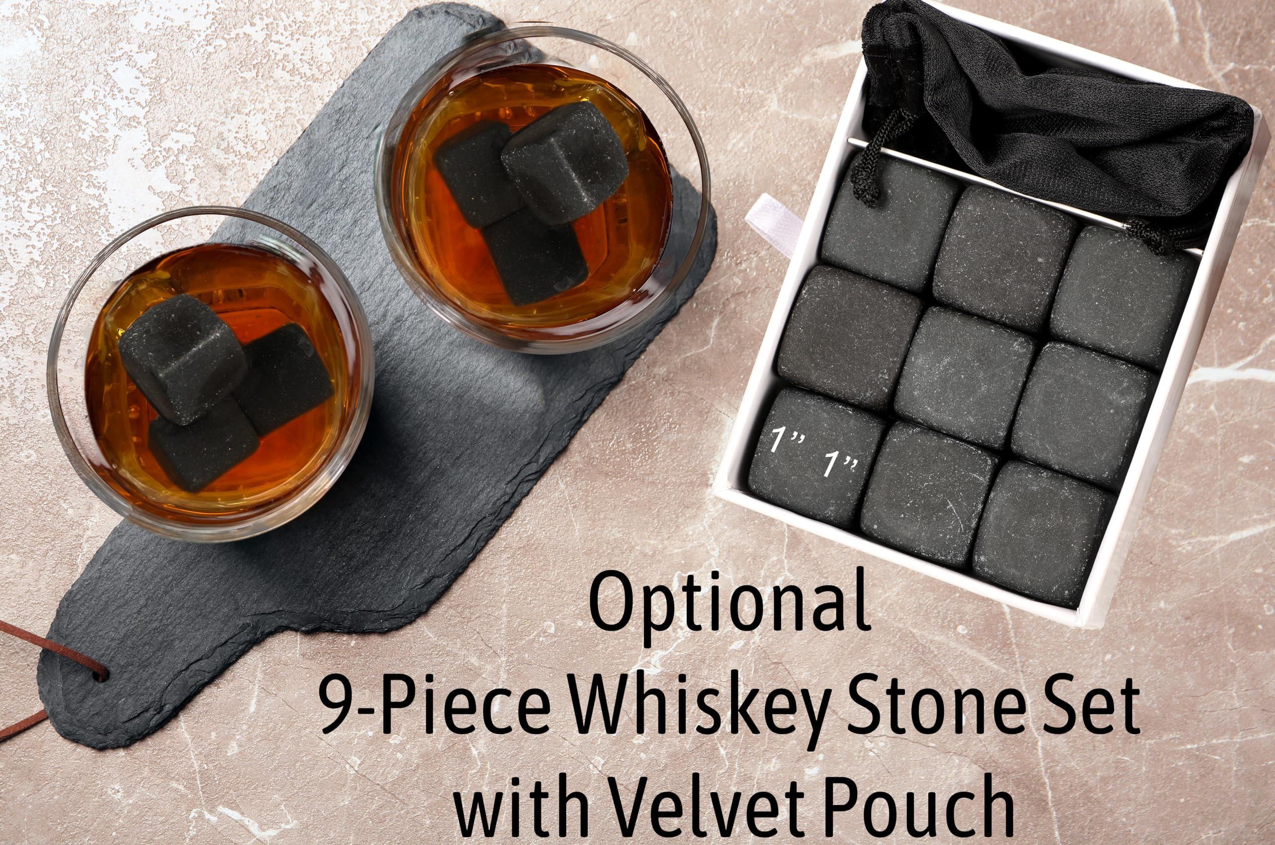 EZ CUSTOM GIFT Personalized Whiskey Decanter Set - Custom Liquor Decanter and 4 Glasses Gift Set - Engraved Whiskey Decanter Sets for Men, Anniversary Wedding Birthday Gifts for Father Husband (Design 7)