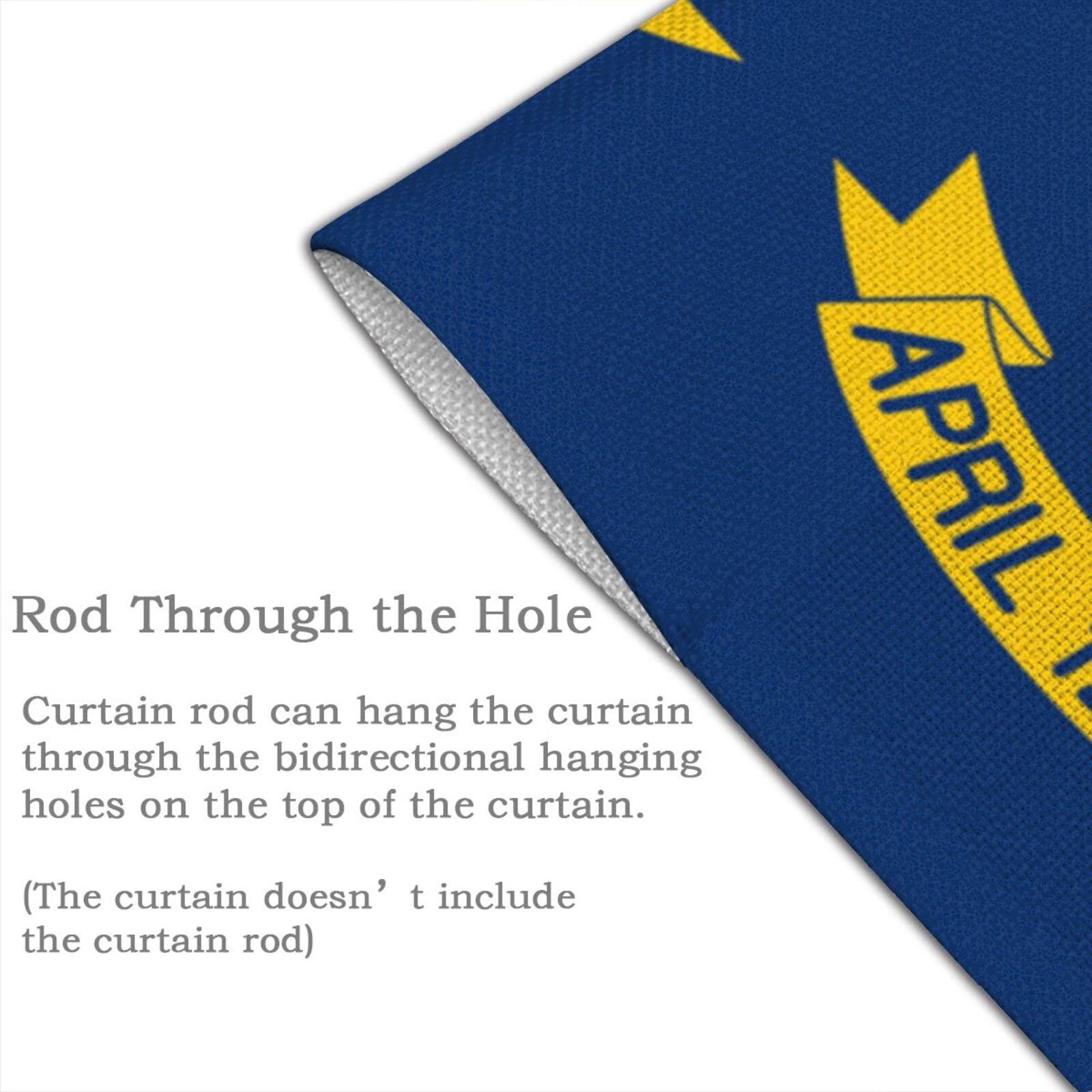 MULIHU MULIHU Flag of North Carolina Blackout Curtains for Doorways Bedroom Kitchen Door Curtain 34x56in Indoor Partition Shading Decor Window Curtains