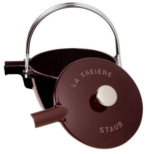 STAUB STAUB 1004034 Cast Iron Tea Pot, Grenadine Red
