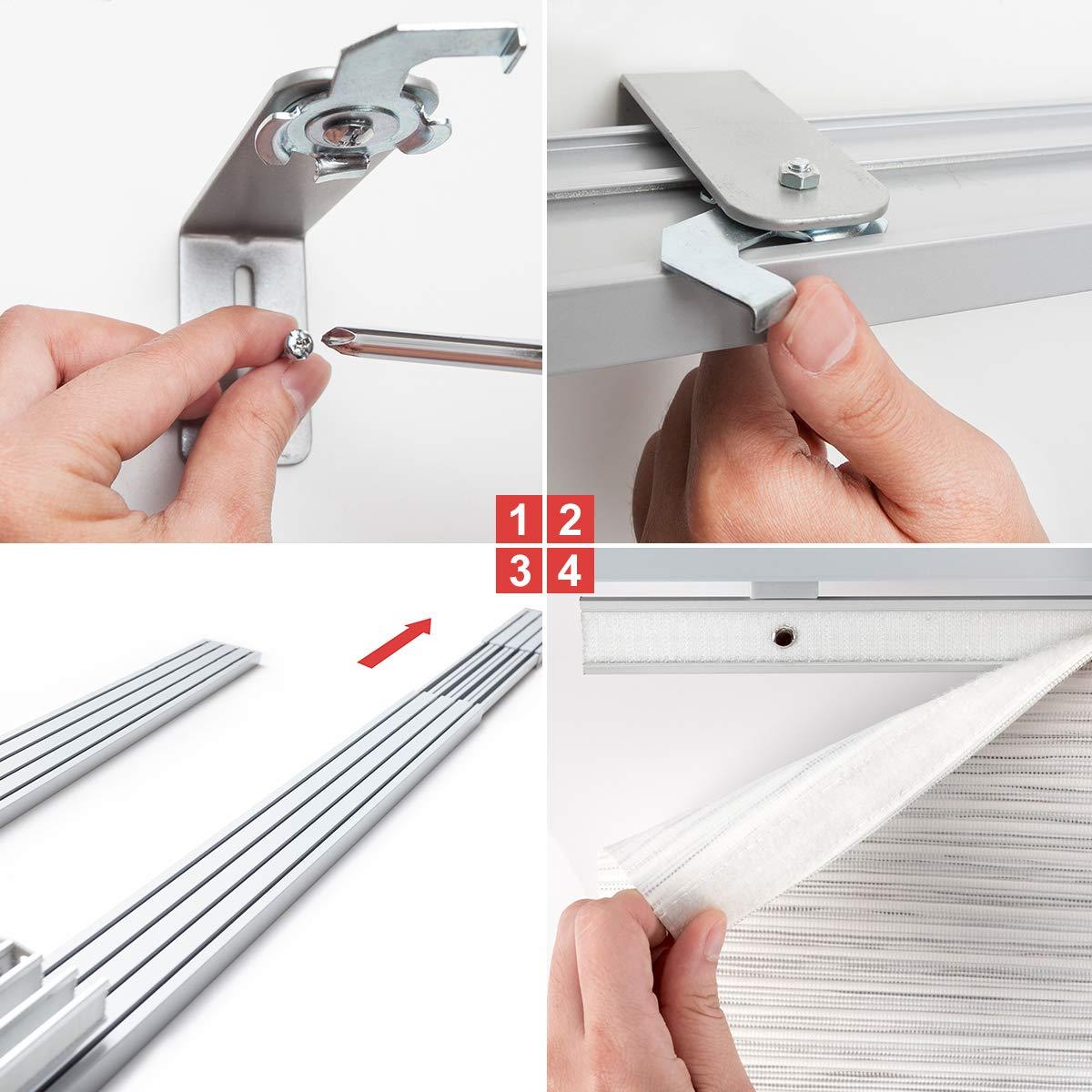 GoDear Design GoDear Design Adjustable Sliding Panel Track Blinds 45.8"- 86" W x 96" H, Extendable Vertical Blinds for Windows Patio Doors Room Dividers, See-Through Trimmable Jute Fabric, Semi-Privacy, Pu'er Tea