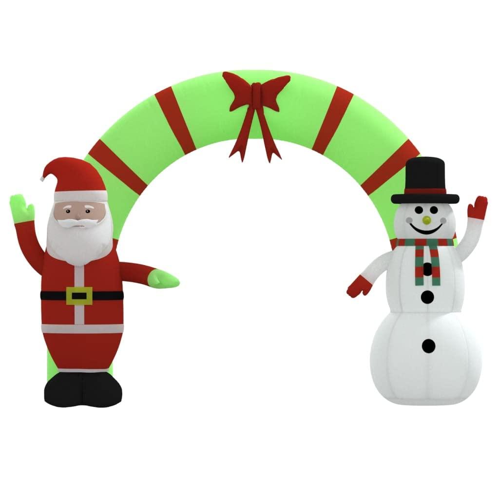 ULUYYUC Christmas Inflatable Santa & Snowman Arch Gate LED,Star String Lights Camping Lights String Christmas Decorations Outdoor Suitable for Christmas, New Year, Holiday