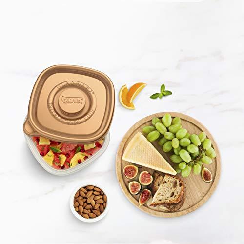 Glad GladWare Home Tall Entree Food Storage Containers, Large Square Holds 42 Ounces of Food, 3 Count Set - 6 Pack | With Glad Lock Tight Seal, BPA Free Containers and Lids (18 Total Containers)