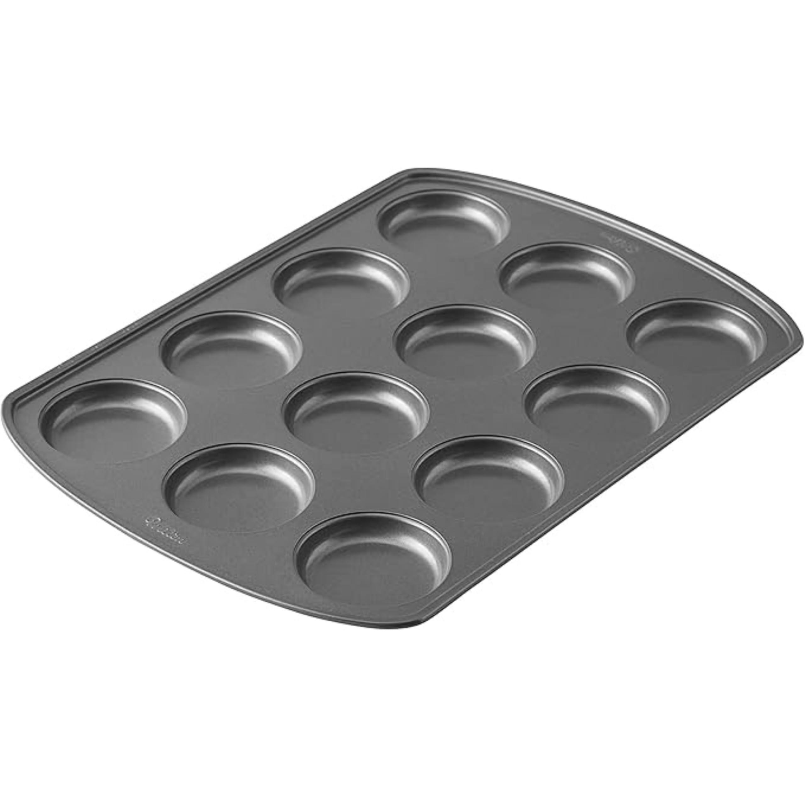 Wilton Wilton Perfect Results 12-Cavity Muffin Top Pan, Made without PFAS Non-Stick Bakeware, Scratch Resistant Baking Pan (Steel), the Must-Have Kitchen Essential.