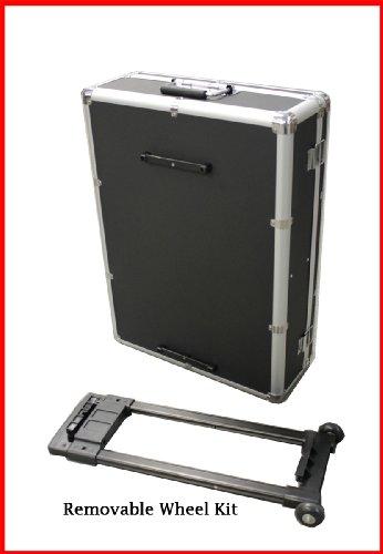 Hongwa New MegaDisc 1000 Mess-Free Aluminum CD DVD Storage Case Holder Box Black W Removable Trolley and Sleeves Without Hanger