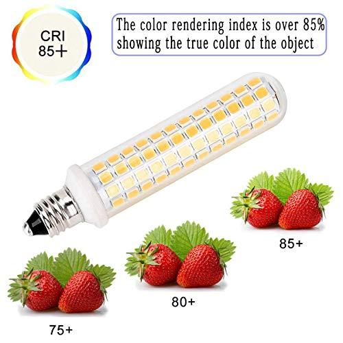 QHD QHD E11 Led Bulbs,100W 120W Halogen Bulb Equivalent,Dimmable,10W,1100LM,JD T4 e11 Mini Candelabra Base,AC110V/130V,E11 Led Warm White 3000k(4 Packs)