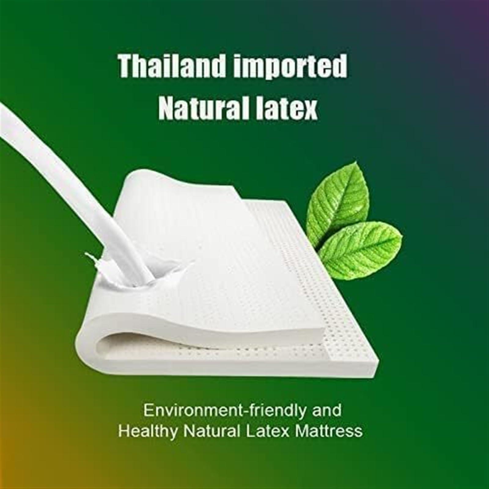 BMPAALN BMPAALN Natural Latex Topper,Organic Latex Mattress Topper White Latex Foam Mattress Topper | Best for Orthopedic Support | Ergonomic and Environmentally Friendly King(4in,200x200cm(79x79in))