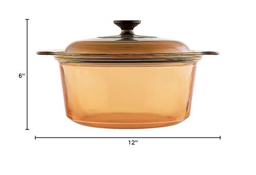 Visions Visions 5L Round Dutch Oven With Glass Lid/Cover