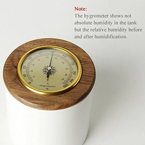 JIBILL JIBILL Ceramic Humidor Jar Tin Airtight Storage with Lid Integrated Hygrometer and Humidifier CG0016