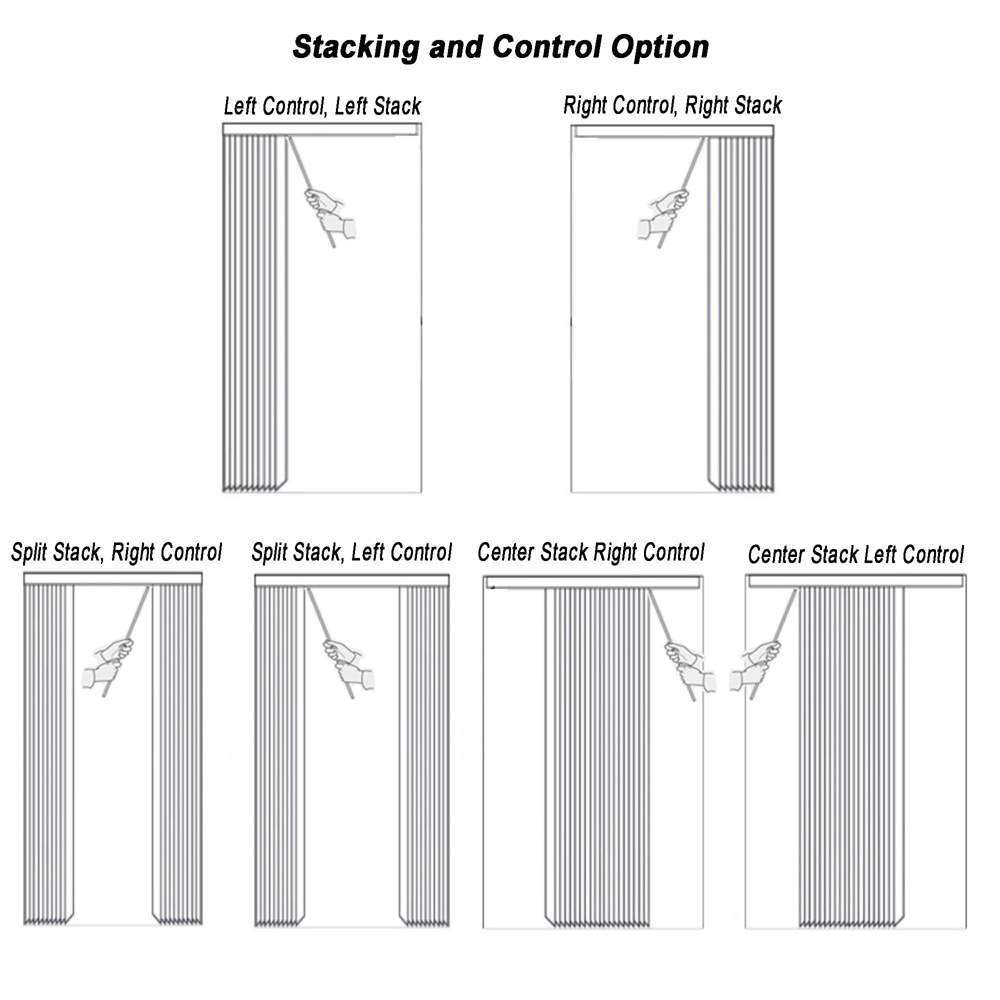 California Blinds Company Vertical Blinds Replacement Headrail Track Custom Made to Your Size, Stack, and Control Type - Complete with Brackets and Hardware (67.5 inches)