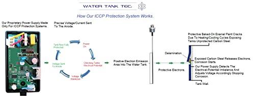 waterodor.com Industrial Grade Powered Anode. Replaces Odor Causing Factory Anode. 20+ Year Lifespan On Anode. For Home 10 To 110 Gallon Water Tanks.