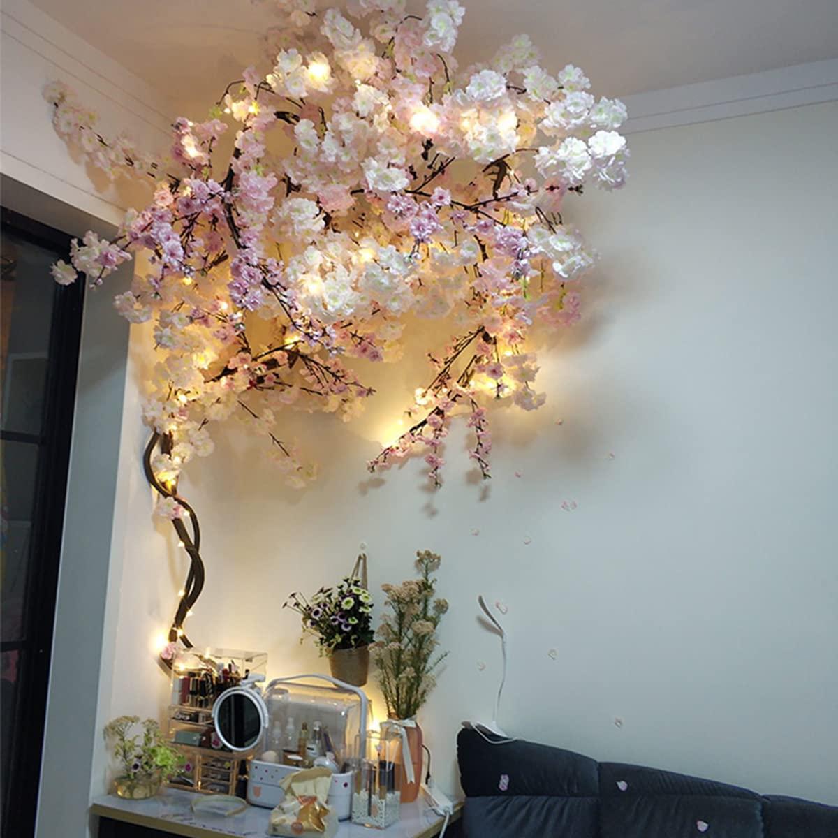 XOOFMASS XOOFMASS 10FT Cherry Blossom Tree for Wedding - Artificial Fake Sakura Cherry Blossom Trees Decor, Japanese Cherry Blossom Decor for Office Bedroom Party DIY Decor Wedding Indoor Outdoor,Champagne