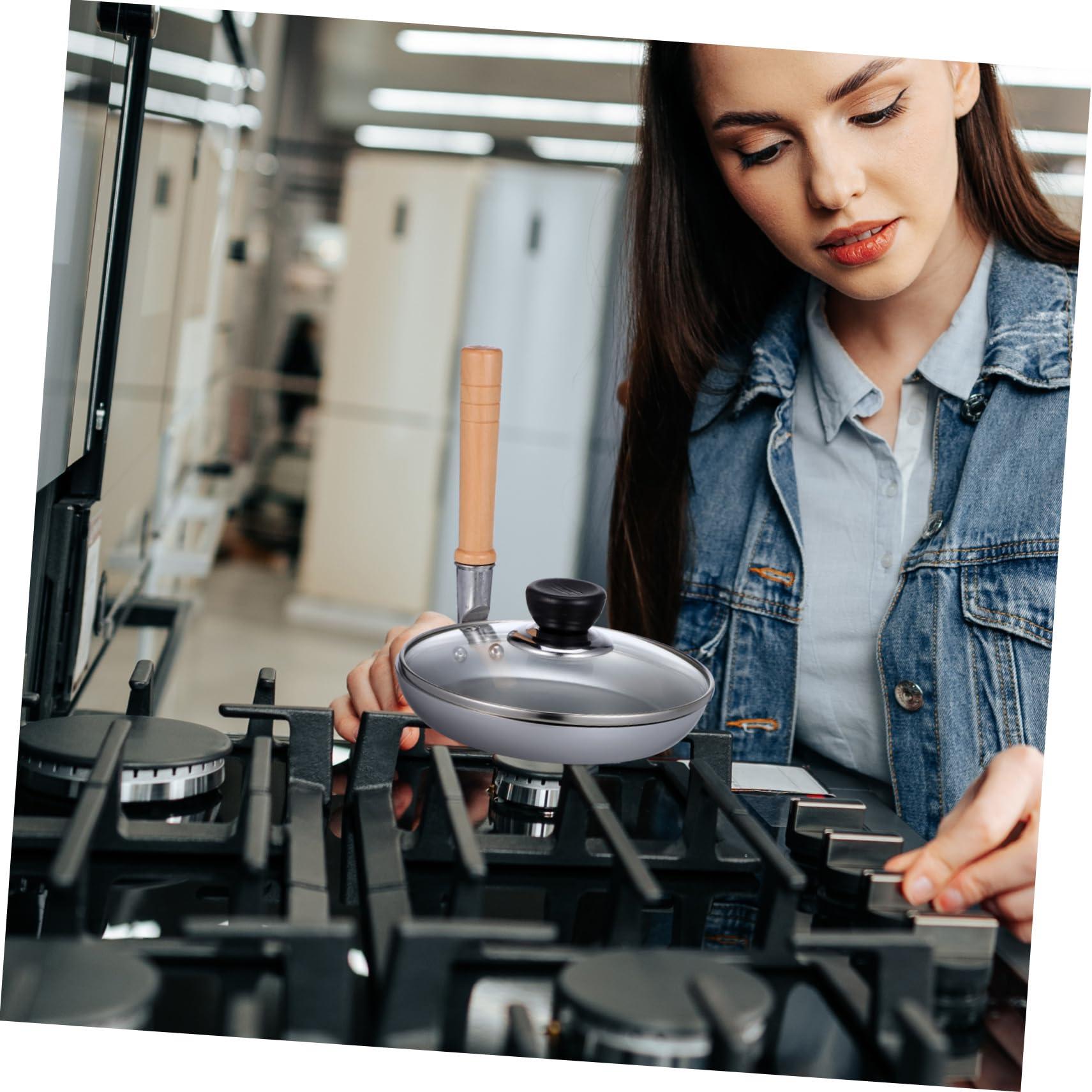 OSALADI OSALADI Pot Fried Egg Pan Gas Japanese Lid Made Epoxy Resin Glue Egg Frying Pan Top Iron Non Stick Griddle Pan Wooden Handle Oyakodon Egg Pan Mini Egg Cooker Stainless Steel Parent-child