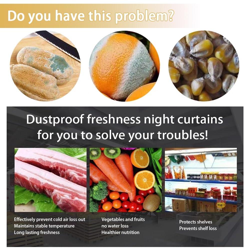 HomeLoft Basics Roller Blinds for Refrigerator Porous Breathable Roll Up Blinds Plastic Food Preservation Roller Shades PVC Transparent Roller Curtains with Fitting(W45X59in)