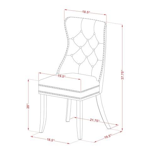 East West Furniture East West Furniture VADA7-LWH-23 7 Piece Dinette Set Contains an Oval Dining Table with Butterfly Leaf and 6 Polyester Upholstered Chairs, Linen White