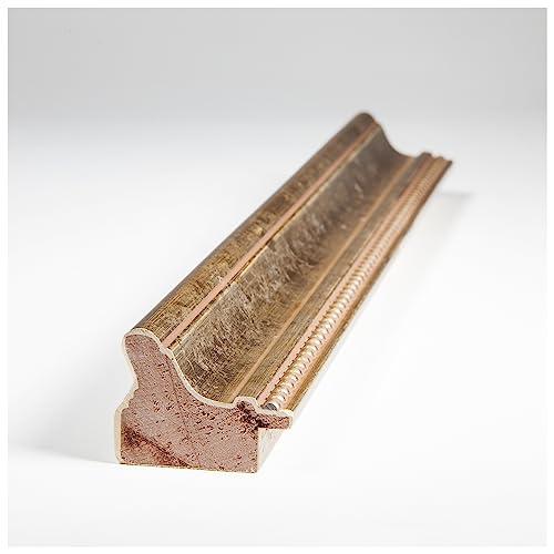 ArtToFrames ArtToFrames 13x19 Inch Silver Picture Frame, This 1.50 Inch Custom Wood Poster Frame is Aged White Gold - Comes with Economy Acrylic and Corrugated Backing (WOMD8808-13x19)