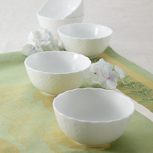 NARUMI(???) Narumi 9968-21625P Bowl Dish Set, Silky White, Diameter 4.3 x Height 2.2 inches (110 x 55 mm), 5-Piece Set, Microwave Warming, Dishwasher Safe