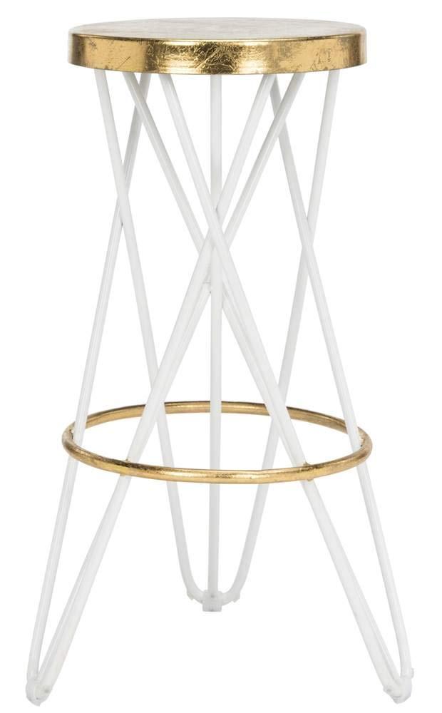 Safavieh Safavieh Lorna Bar Stool, White/Gold