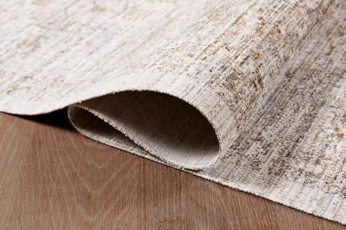 Obeetee Obeetee - Ava Machine Woven/Power Loomed Distressed Arabesc 8' x 10' Area Rug in Silver