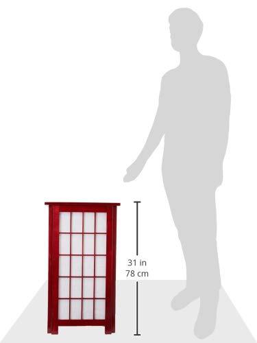 Red Lantern Red Lantern 27\" Tall Hokkaido End Table Shoji Lamp, Rosewood