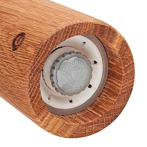 CrushGrind - the original ceramic mechanism CrushGrind Stockholm Salt- or Pepper Grinder with patented ceramic grinder (110mm, Stainless Steel, 1 Pack)