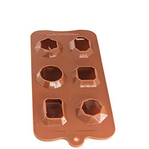 X-Haibei X-Haibei 3D Gem Cool Ice Cube Chocolate Soap Plaster Crayon Mold Silicone Party Maker Dia. 1inch, 1oz per cell