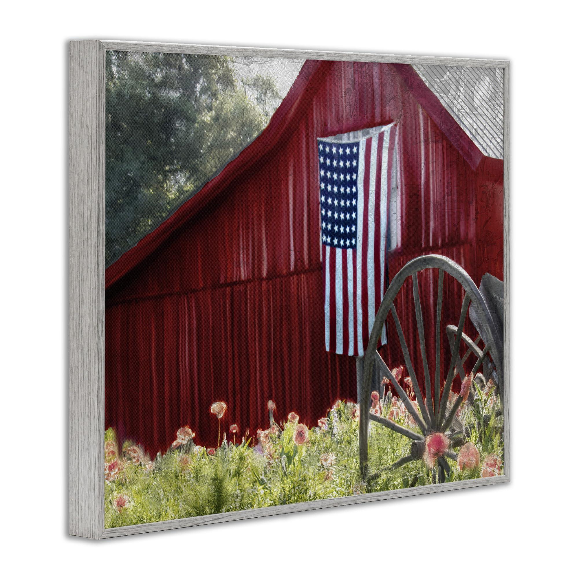 Stupell Industries Stupell Industries Country Farm Meadow Americana Giclee Framed Wall Art, Design by Kim Allen