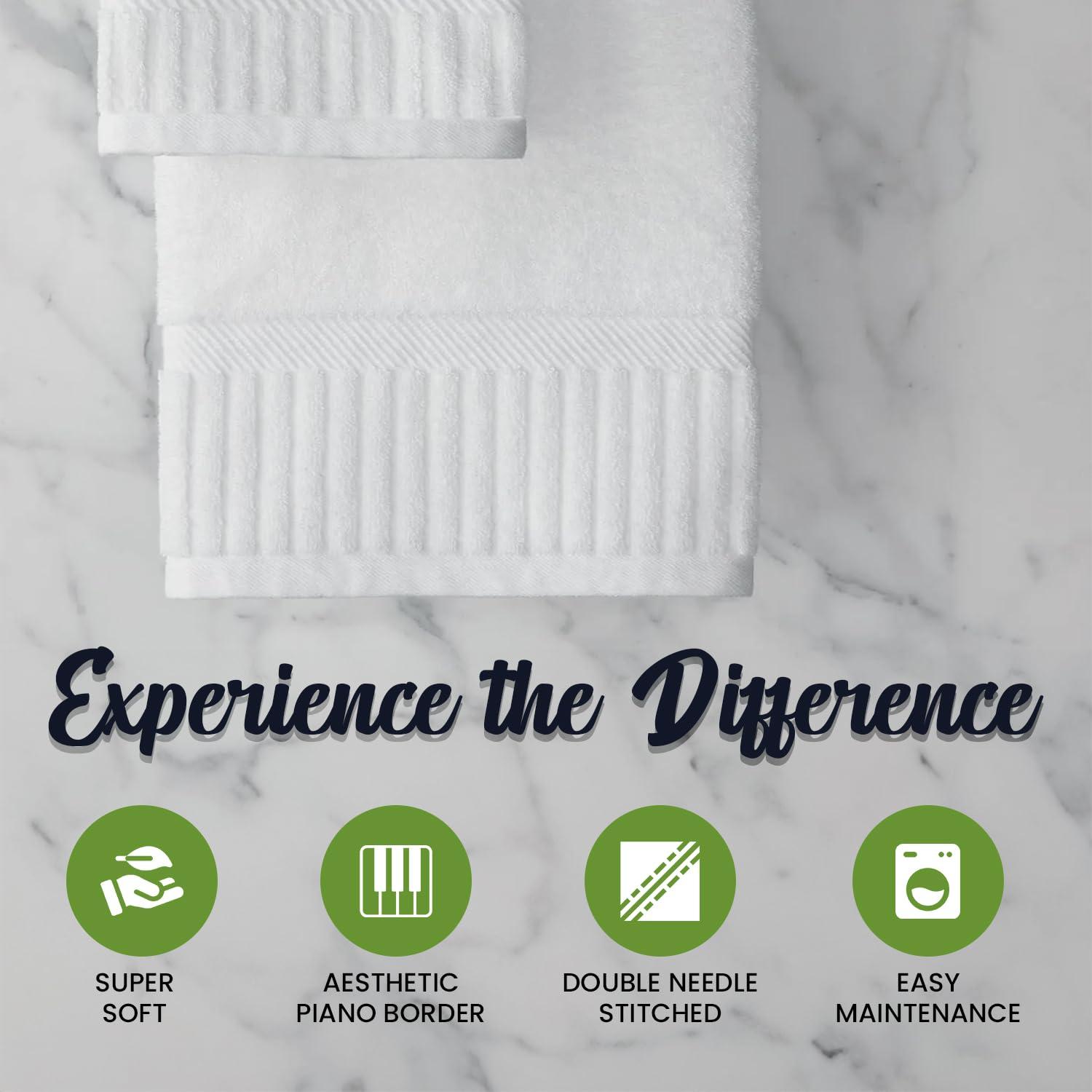 belem belem Luxury 36 White Large Bath Sheets Bulk (30x56) - 100% Cotton Towels - Save $149 in Bulk Bath Towels - Wholesale Towels in Bulk - Salon White Towels, Spa Towels and Gym Towels