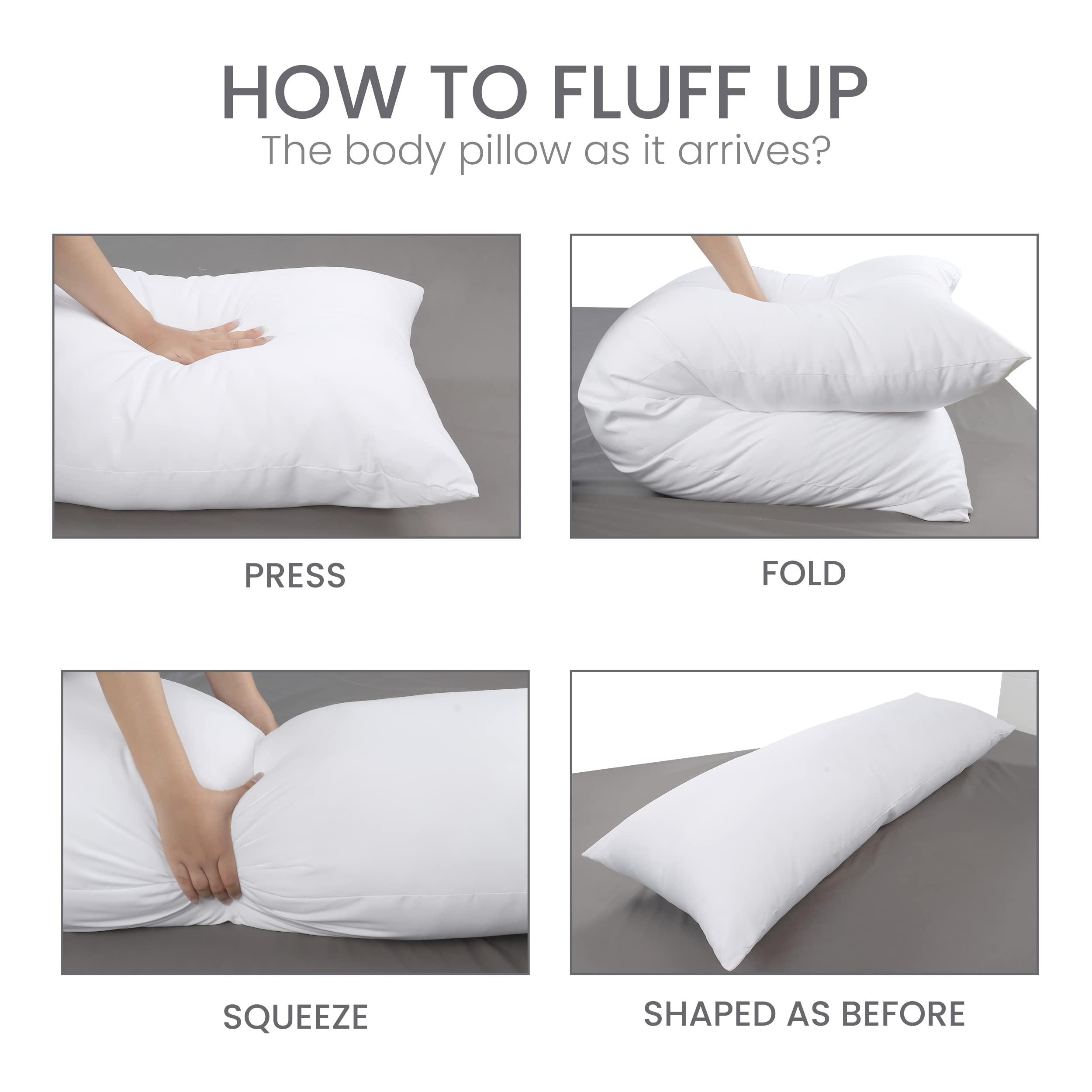 Utopia Bedding Utopia Bedding Full Body Pillow for Adults (White, 20 x 54 Inch), Long Pillow Insert for Sleeping, Ideal for Side Sleepers