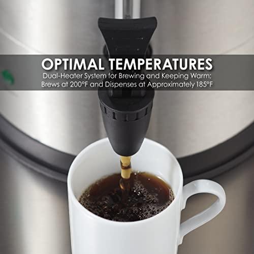 Waring Waring Commercial WCU550 55-Cup Commercial Heavy Duty Stainless Steel Coffee Urn, Silver