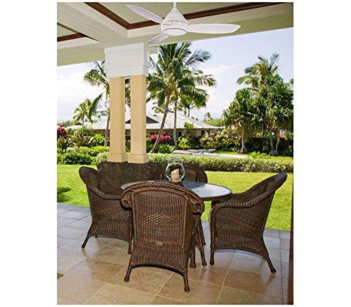 MINKA-AIRE MINKA-AIRE F474L-ORB, Concept II Wet LED Oil-Rubbed Bronze Flush Mount 52\" Outdoor Fan w/LT & Ctrl