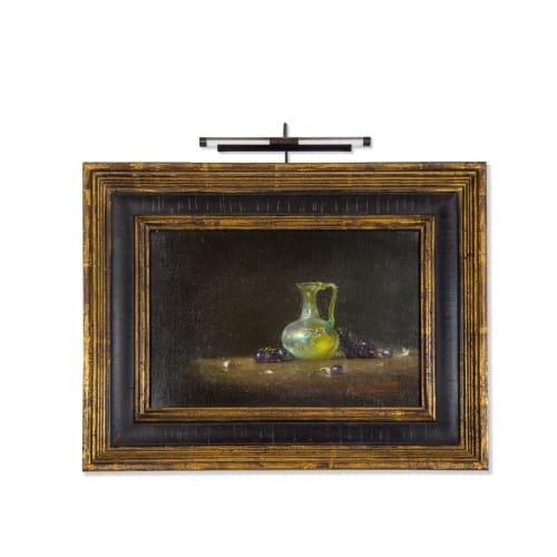 Situ Art Lighting Situ Lighting: Plug-in Classic Series - Remote Controlled LED Art and Picture Light USA Made (Mahogany w/Brass Cap)