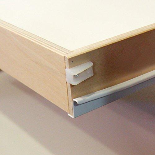 Shelves That Slide Sliding Pull-Out Shelf for Cabinets (Kitchen Cupboards, Pantry Drawers, Bathroom Storage) 2 3/8\" Tall - 3/4 Slides & Base Mounting - Custom Clear Opening Width & Depth: (13.5\" (1/2), 15.75\" (3/4))