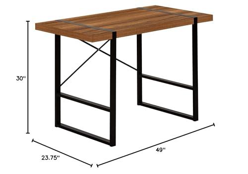 Monarch Specialties Monarch Specialties I 7655 Computer Desk, Home Office, Laptop, 48" L, Work, Metal, Laminate, Walnut, Black, Contemporary, Modern