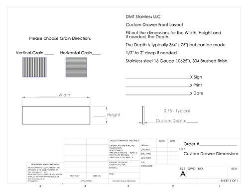 DMT Stainless DMT Stainless Stainless Steel Drawer Front. Custom Made to Your Size LLC.