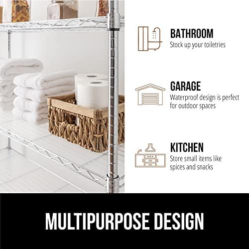 Gorilla Grip Gorilla Grip ShelfGuard Wire Shelf Liner Compatible with Amazon Basics Shelving Unit, Set of 5 Waterproof Liners for Organizing Metal Rack Shelves, Kitchen Cabinets, Cupboard, Pantry, 18x36 Clear