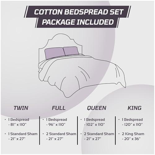 Better Trends Better Trends 1 Piece Bedspread 100% Cotton Chenille Bedspreads Coverlet Luxurious Medallion Pattern Bedspread Queen Size 102\" X 110\" Soft Lightweight Plum Tufted All Season Bedding Ashton Collection