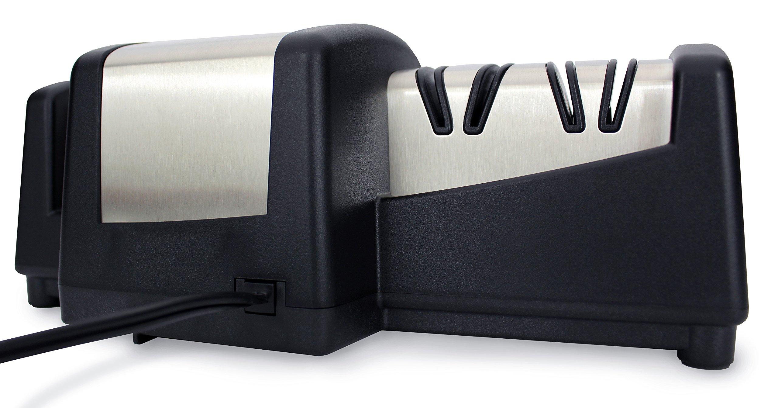 Chef's Choice ChefsChoice 290 Knife Sharpeners AngleSelect Hybrid 15 and 20-Degree Diamond Hone, 3-Stage, Black