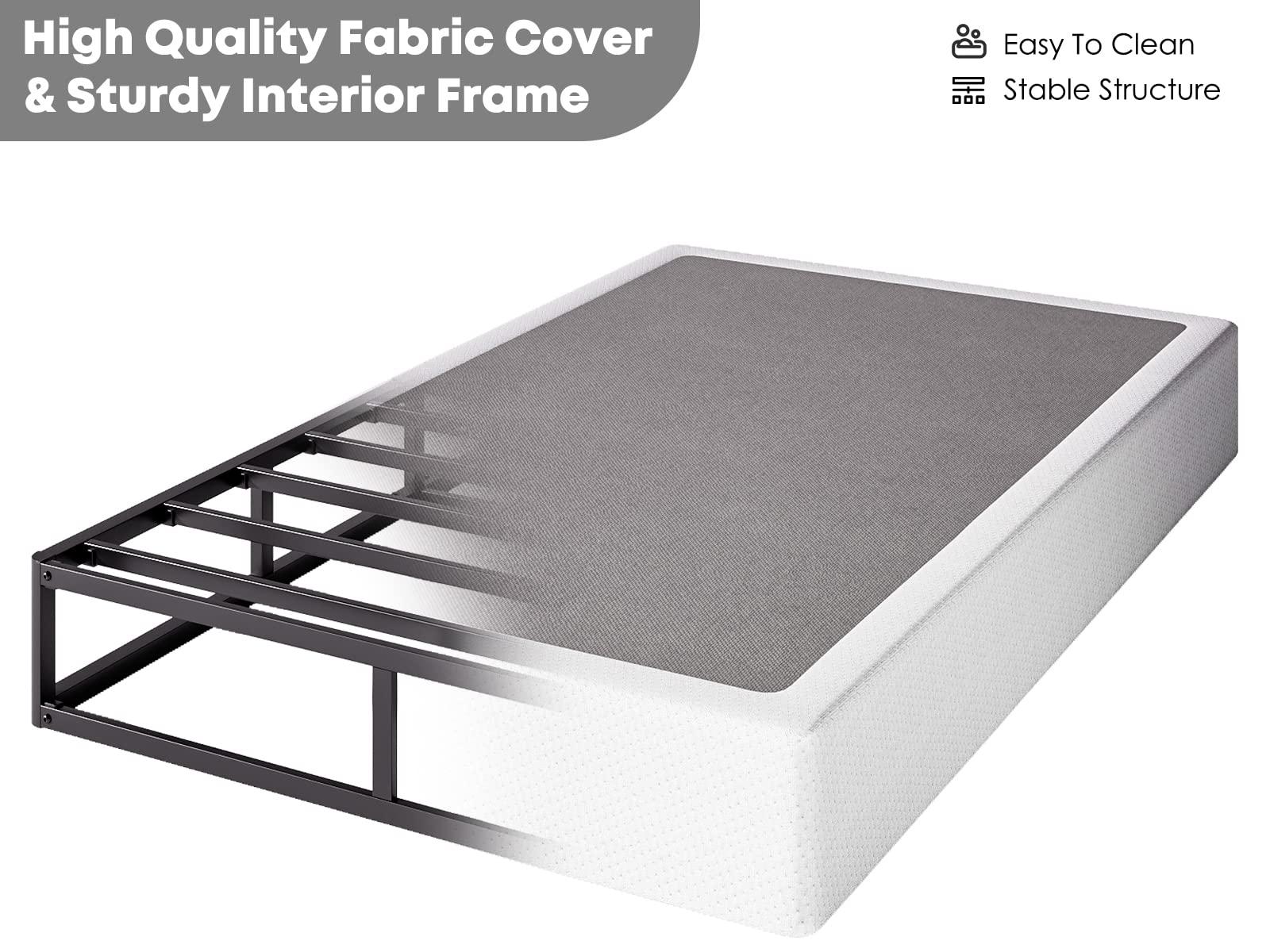 RLDVAY RLDVAY Twin-XL Box-Spring, 9 inch Metal Twin XL Box Spring Only, Heavy Duty XL Twin Box Spring with Fabric Cover, Easy Assembly, Non Slip, Noise Free