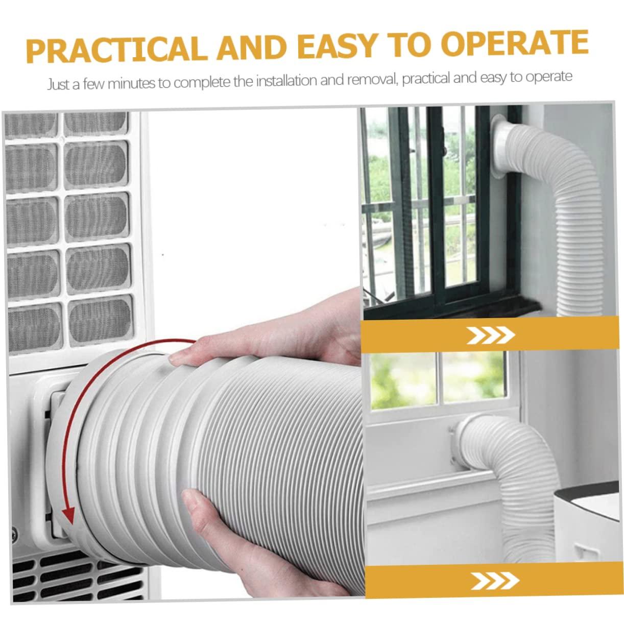 PRETYZOOM PRETYZOOM Easy Install AC Hose for Portable Air Universal Flexible Exhaust Hose Adapter No Tools Needed