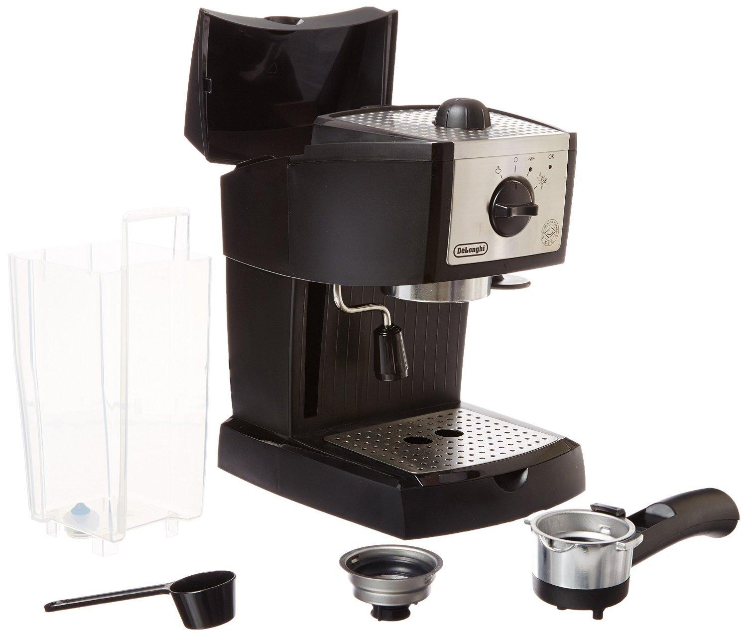 De'Longhi DeLonghi EC155 15 Bar Espresso and Cappuccino Machine, Black