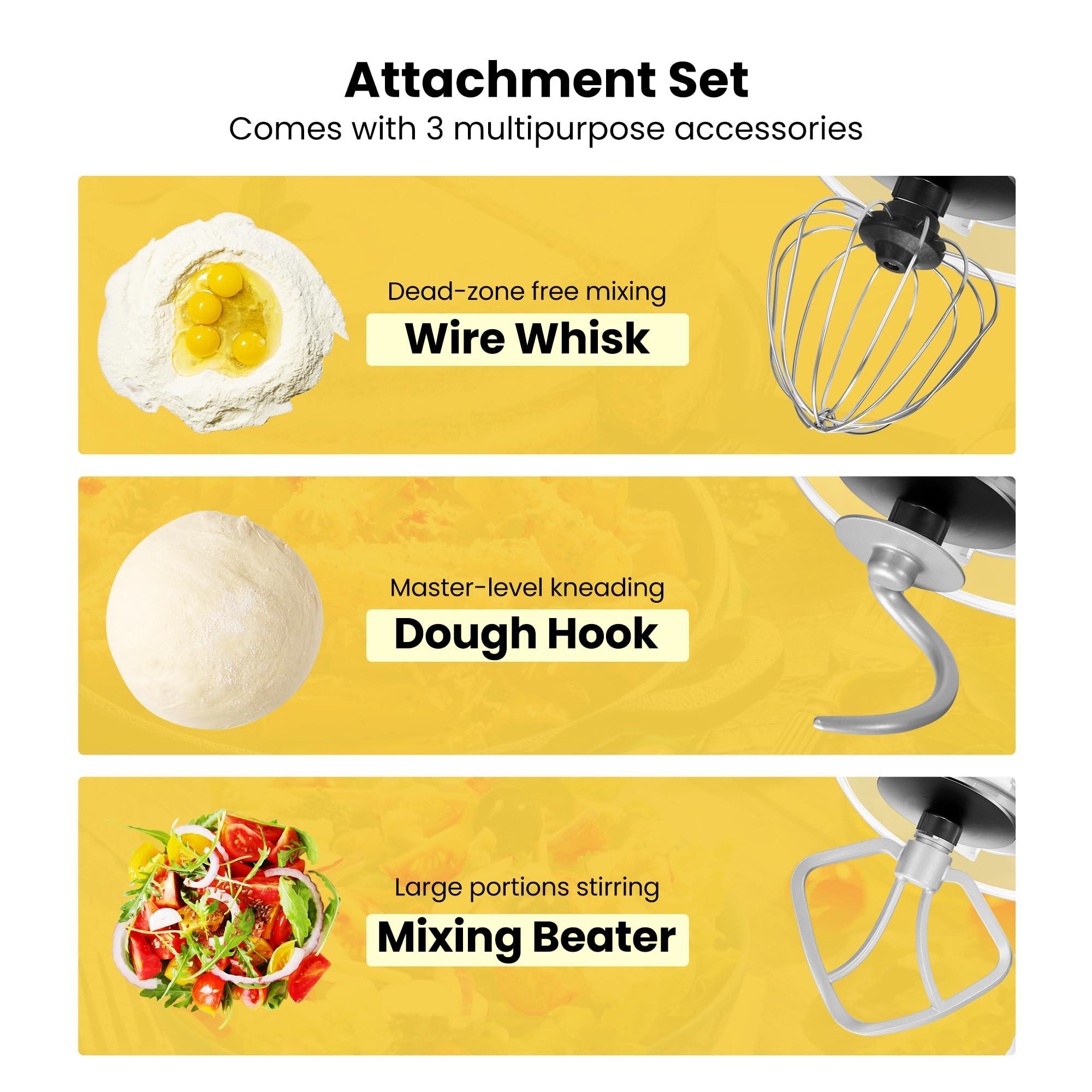 VIVOHOME VIVOHOME Stand Mixer, 660W 10 Speed 6 Quart Tilt-Head Kitchen Electric Food Mixer with Beater, Dough Hook, Wire Whip and Egg Separator, Blue