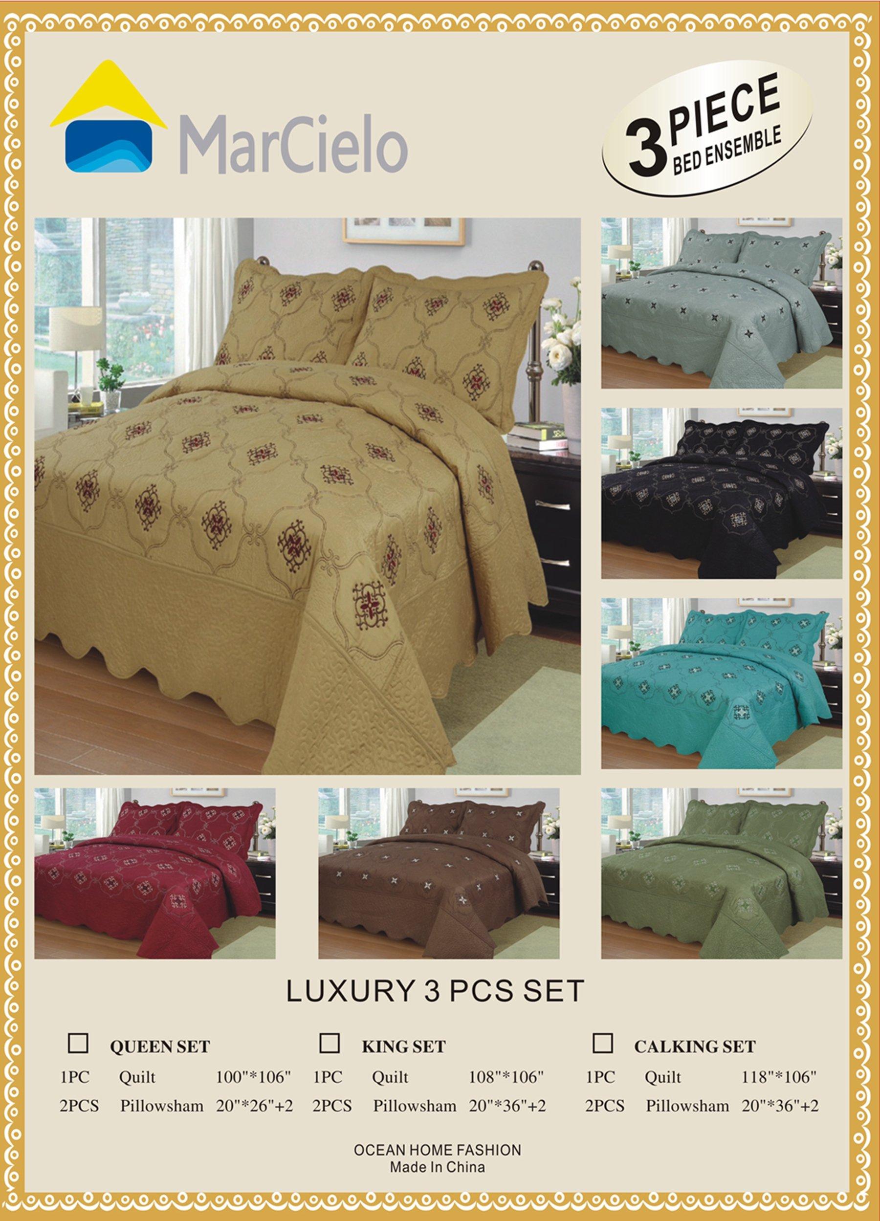 Galaxy's Linen 600-Thread-Count Striped Pattern Taupe Luxury Class Sheet Set (4PCs) in King Size 100% Egyptian Cotton, Free Ship & Perfect Deep Pocket (26-Inches) by Galaxy's